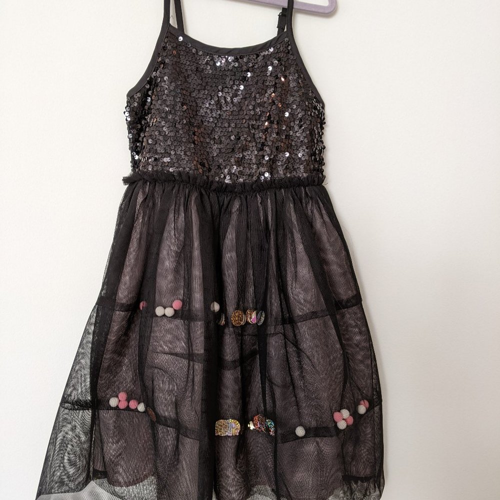 Cat & Jack Black Confetti Dress - size 6
